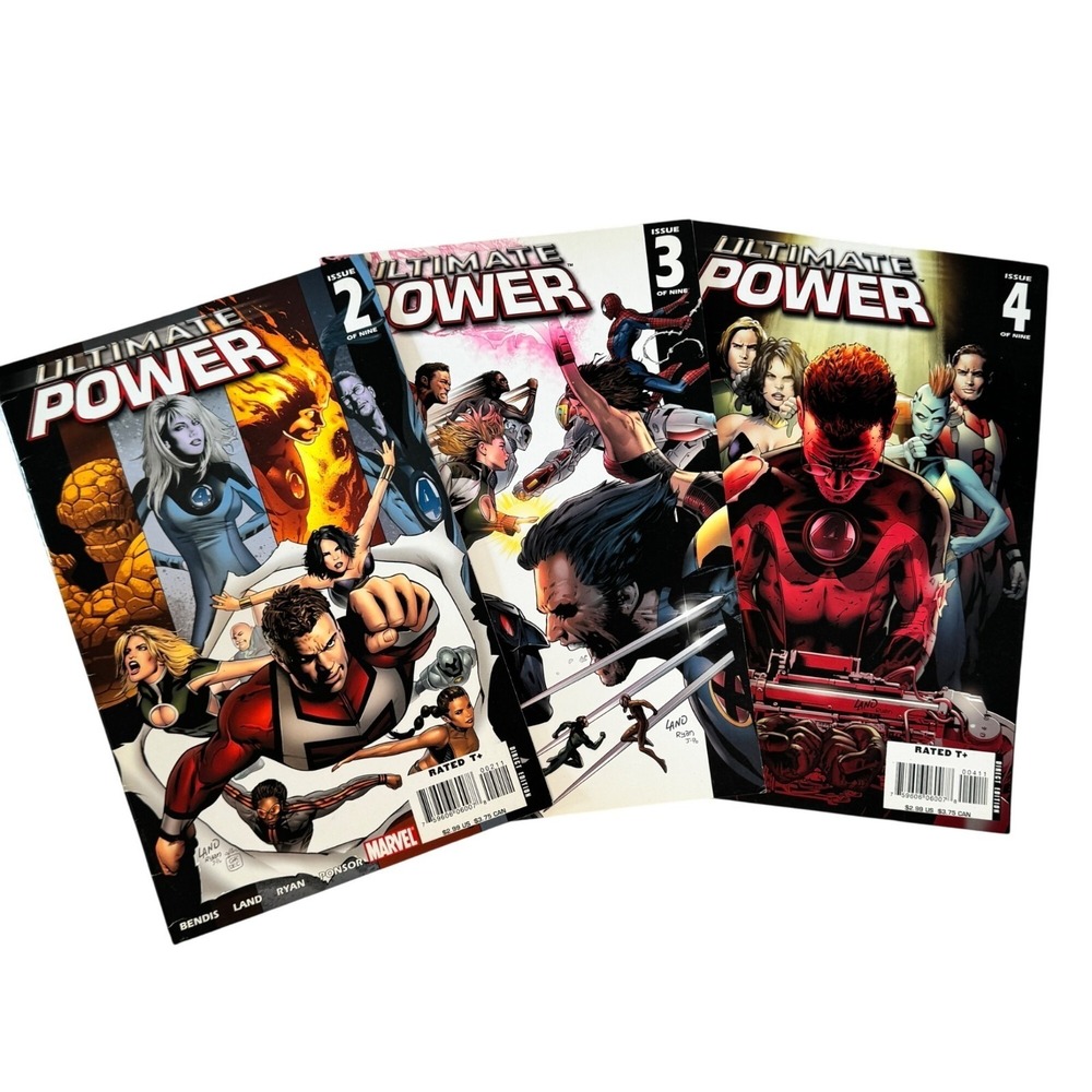 Ultimate Power 2 3 4 Marvel Comics 2006 Lot Wolverine Spider-Man Fantastic Four